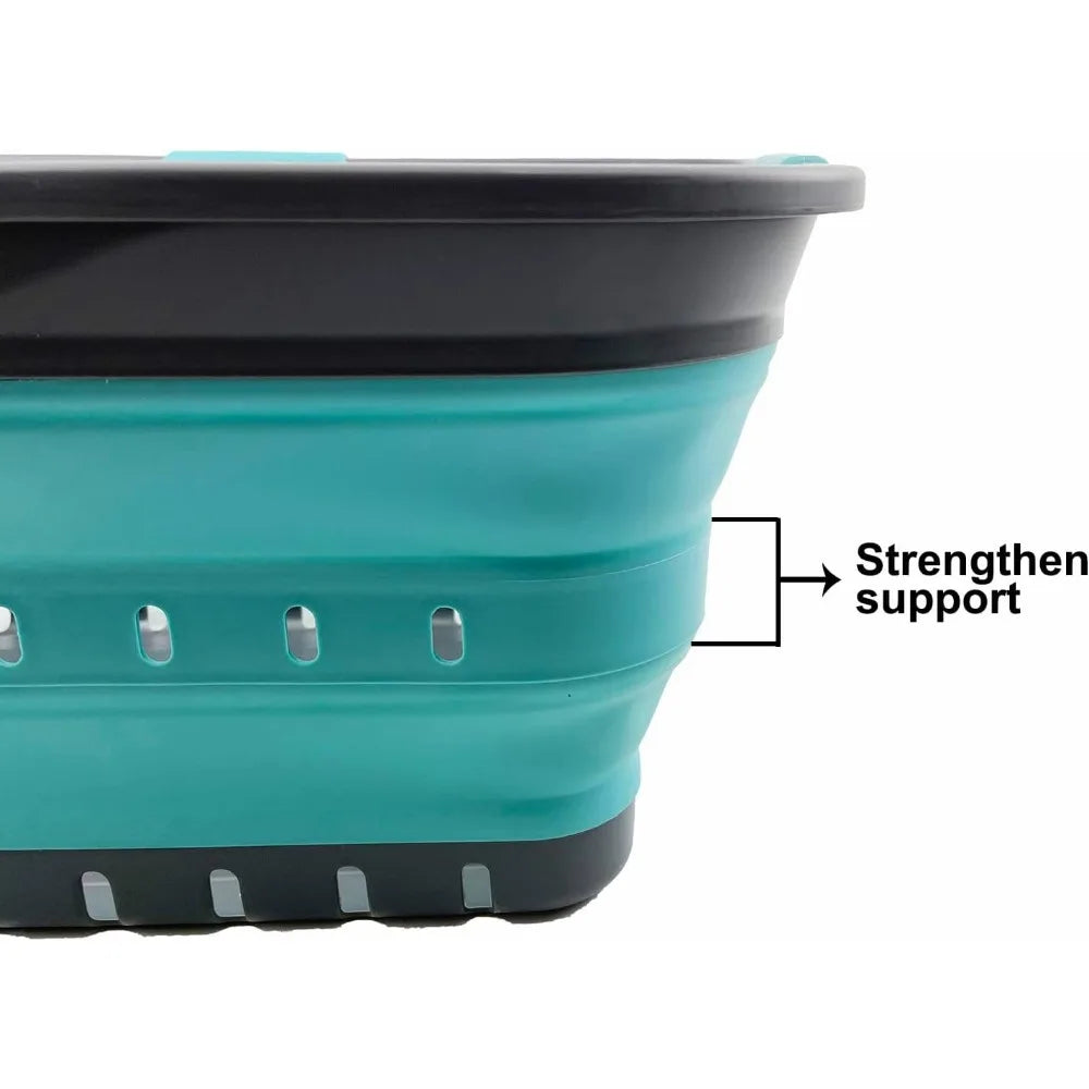 Collapsible Plastic Laundry Basket - Storage Container/Organizer