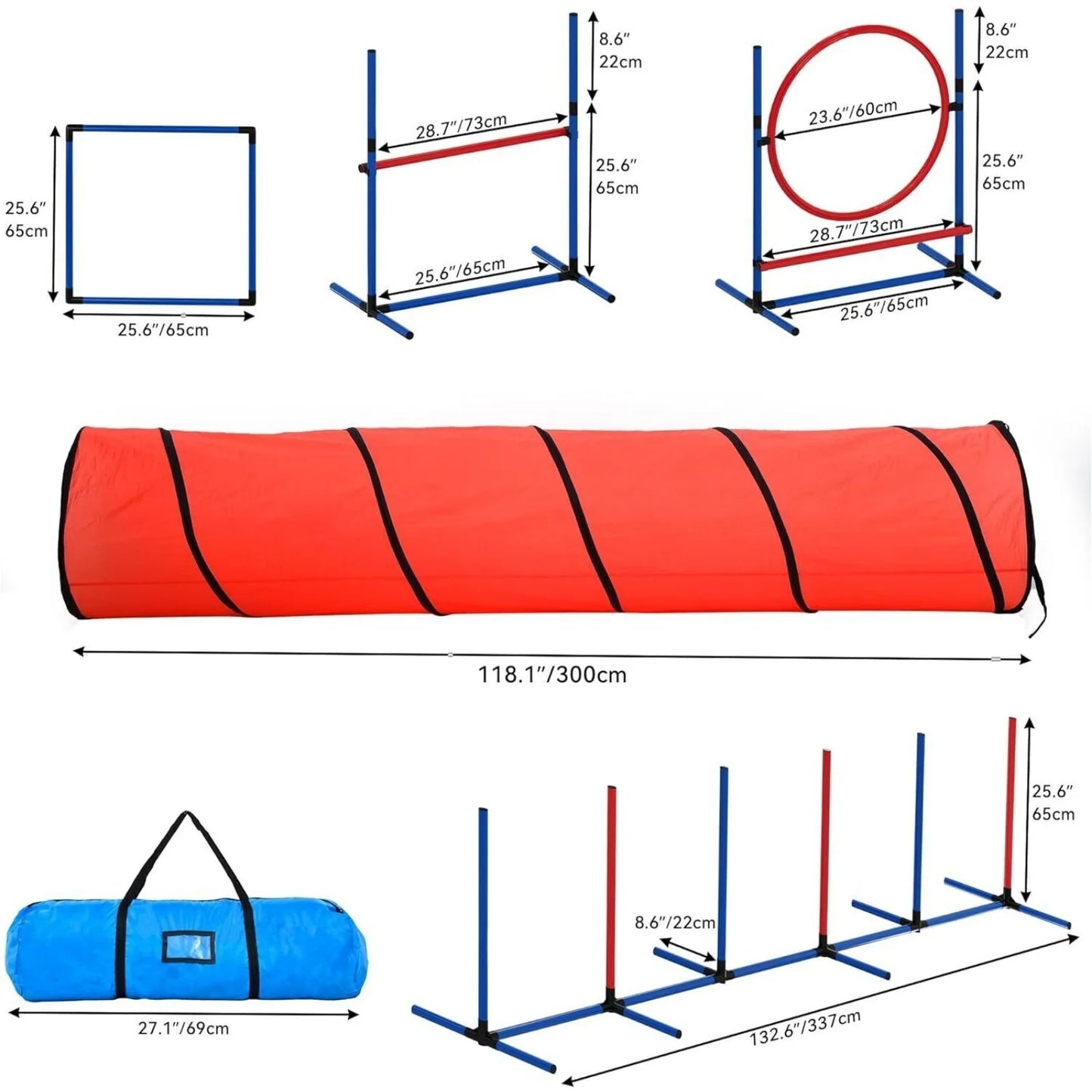 US Dog Agility Training Equipment Kit