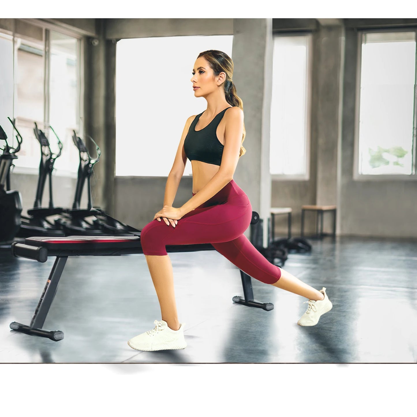 2 Piece Yoga Leggings With Tummy Tightening Elasticity