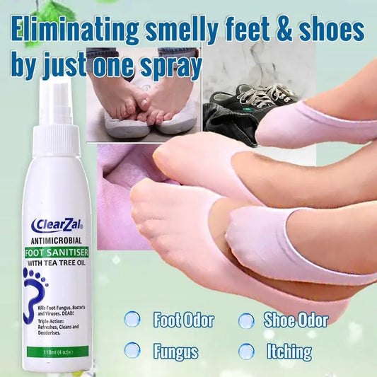 Foot Sanitizer, Contains natural tea tree oil and aloe vera