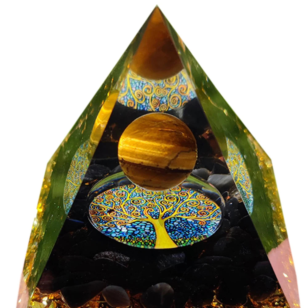 Energy Generator Orgone Pyramid Healing Crystals