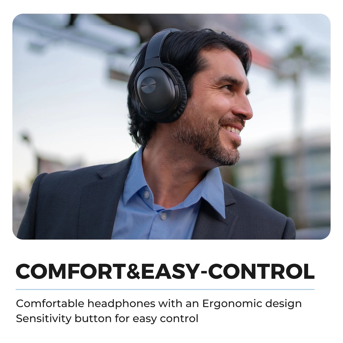 Noise Cancelling Headphones with Wireless Bluetooth