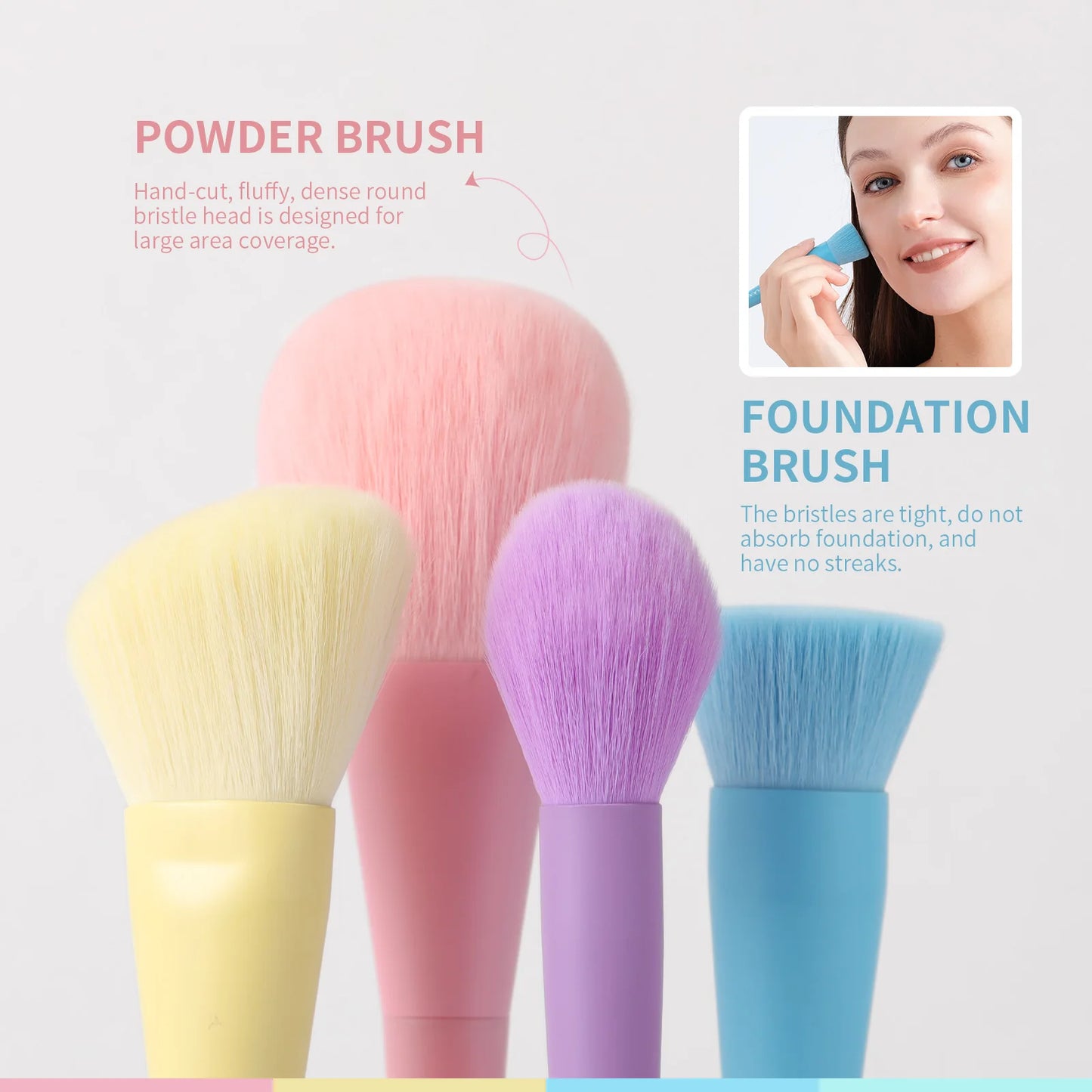 Makeup brushes set 17pcs Professional Synthetic Hair Powder