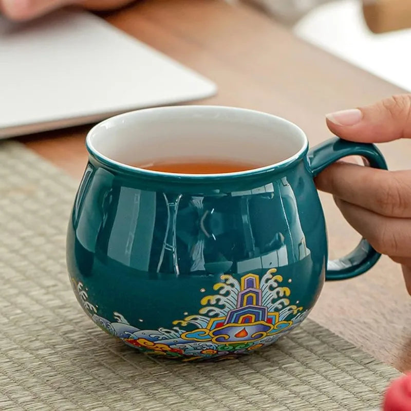 Portable Ceramic Tea Cup Set