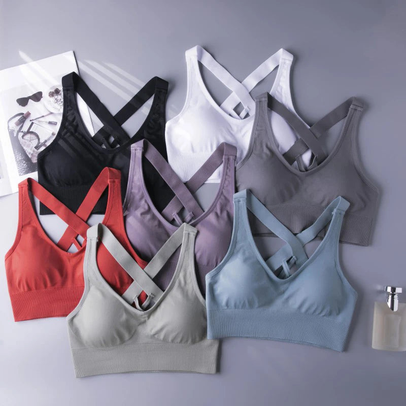 Wireless Push-up Bra, Gym Sportswear, Fitness Top, Yoga Underwear