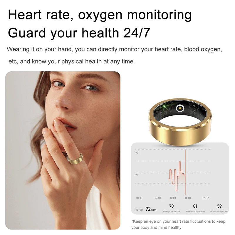 2024New Smart Ring With Charging Compartment