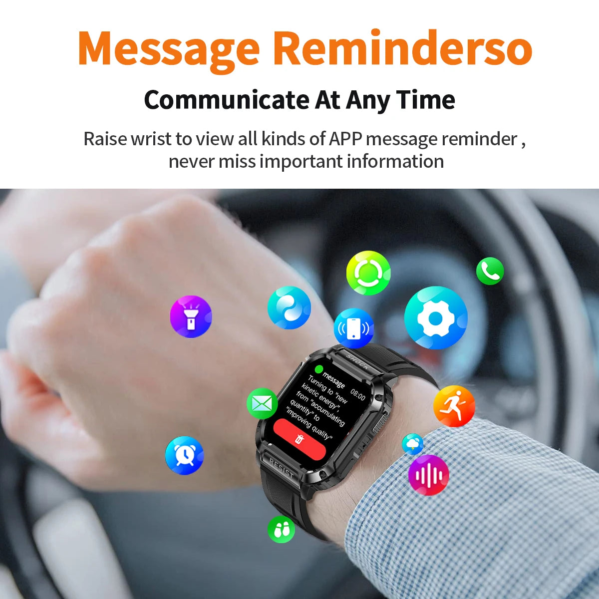 Smart watch, wireless calling/dial, multi-Sport mode, fitness monitoring, for iPhone/Andriod