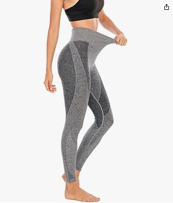 Color Block Skinny Leggings, Casual High Waist for Workout