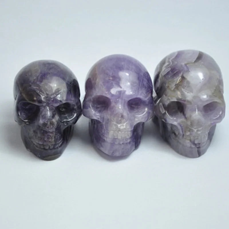 2" Natural Dream Amethyst Crystal Ghost Skull