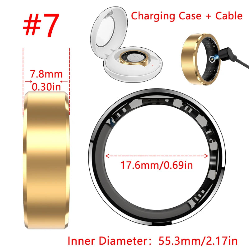 2024New Smart Ring With Charging Compartment