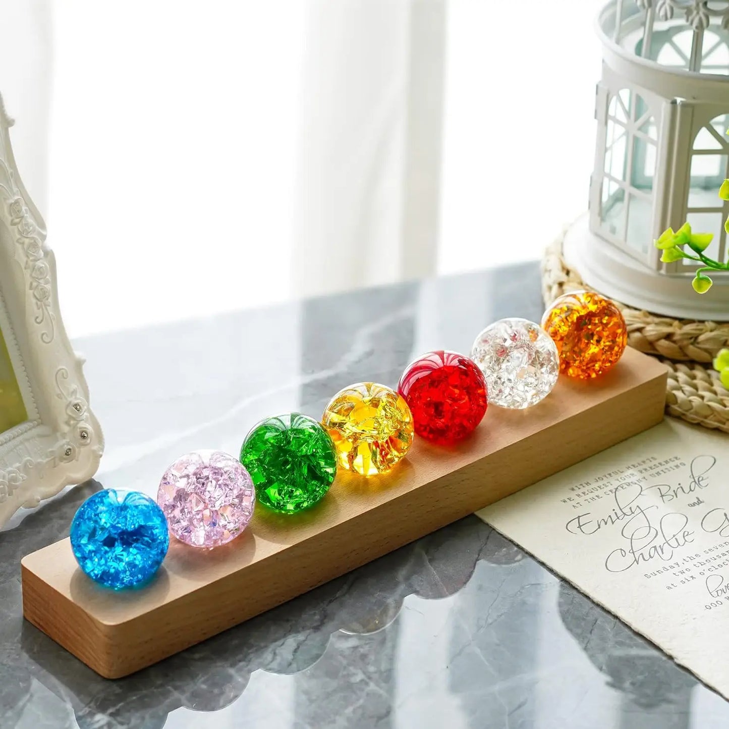 Cracked Balls Crystal Chakra Healing Sphere