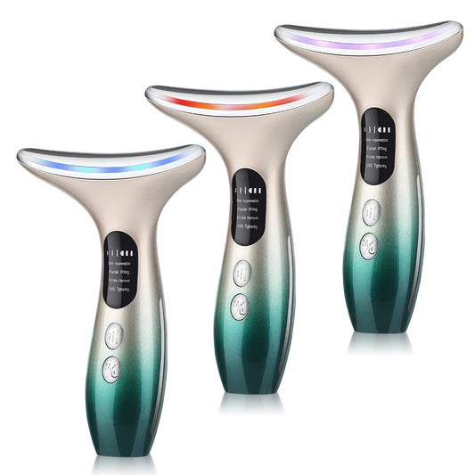 Neck Face Beauty Device 2 Colors LED Photon Therapy for Skin Tighten