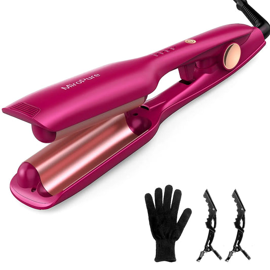 Wave Iron for Beach Curls in Hair, Heater Automatically Turns Off