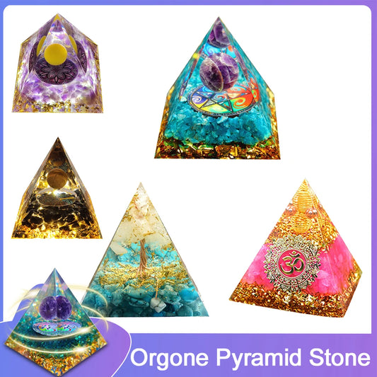 Energy Generator Orgone Pyramid Healing Crystals