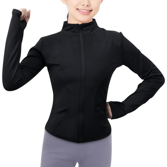 Women's Workout Jacket with Thumb Holes