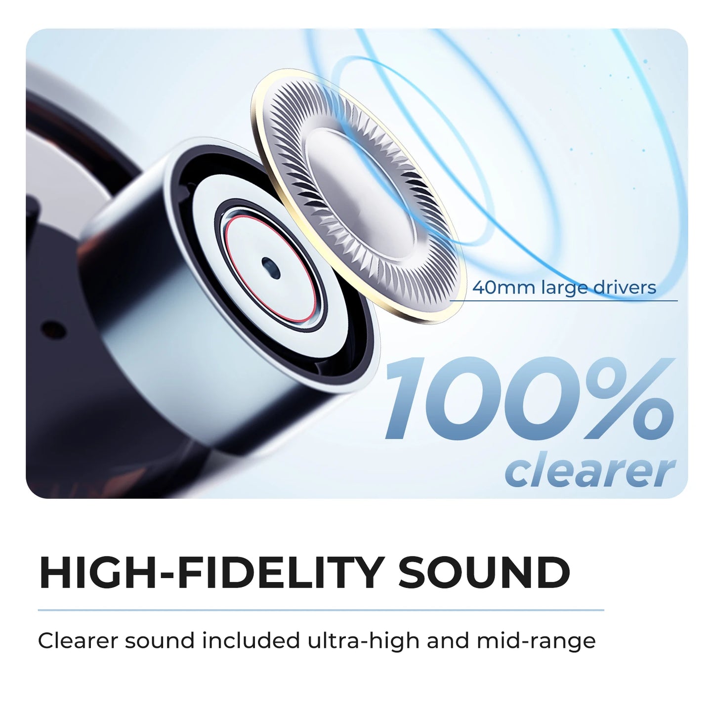 Noise Cancelling Headphones with Wireless Bluetooth